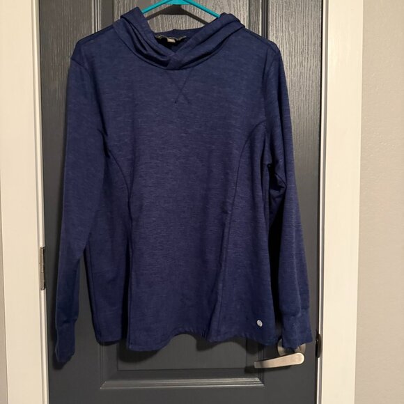 Women's Hoodie - STRETCH THE RULES -Blue- Size XL - Gently Used - Picture 1 of 8